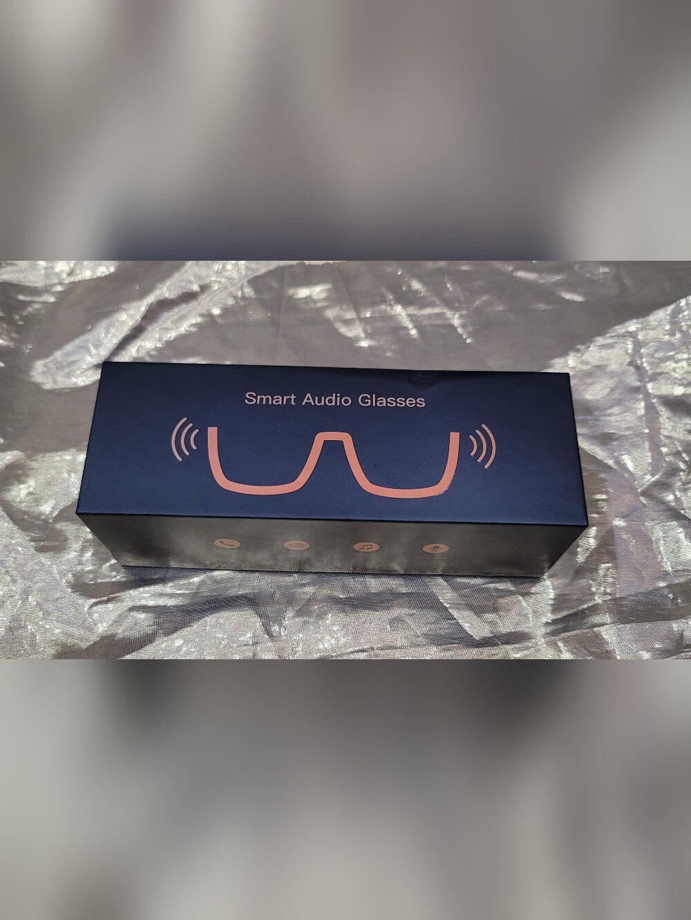 Smart Audio Glasses - Black with Rose Accent